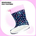 thumbnail image 7 of HSYAAMOO Girls Kids Rain Boots Colorful Polka Dots – Waterproof Lightweight Easy-on Drawstring Non-Slip Rubber for Outdoor Play, 7 of 7