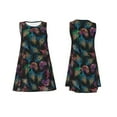 thumbnail image 7 of Rateoe Feathers And Butterflies Pattern Women’s Sleeveless Dress,Casual Summer Dress,A-line Sleeveless Dress Versatile Summer Dress Stylish Day Dress, 7 of 7