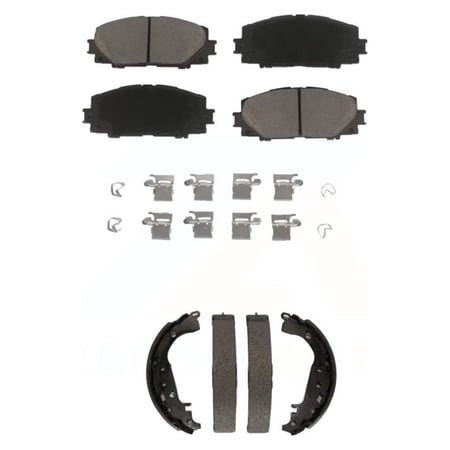 Transit Auto Front Rear Ceramic Brake Pads and Drum Shoes Kit for Car Toyota Yaris KCN-100331