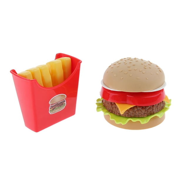Kid Pretend Set Meal - Deliciosos chips de hamburguesa en capas Zulema Juguete para niños