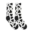 thumbnail image 4 of Men's Cow Spots Print Novelty Athletic Socks Women's Digital Printing Funky Patterned Crew Socks, 4 of 7
