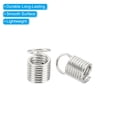 thumbnail image 4 of Unique Bargains Cord End Caps, 100Pcs 6x9mm Metal Spring Coil End Tips Crimp Terminators Caps Silver White, 4 of 5