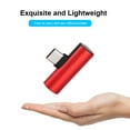 thumbnail image 1 of 2 en 1, Charge d'Écoute Aluminium Double Type C Audio Convertisseur Alliage pour le Rouge, 1 of 8