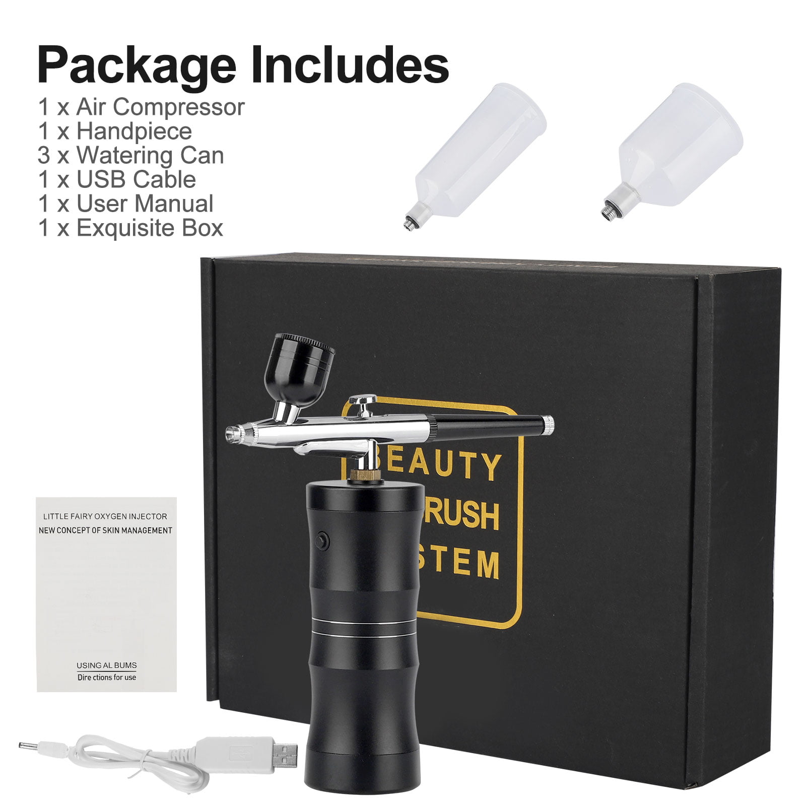 COSSCCI 30 PSI Airbrush Kit, Portable Mini Air Brush Spray Gun