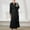 Black, variant on Aueoeo Womens Long Robe, Lightweight Long Bathrobe ,Long Sleeve Thin Sleepwear Soft Ladies Lace Trim Loungewear Black L