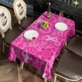 thumbnail image 2 of Pink Ribbon Pattern Rectangle Tablecloth 60"x120",Waterproof Polyester Rectangle Table Cloth, Wipeable Spillproof Polyester Tablecloth for Dining, Camping, Indoor and Outdoor, 2 of 6