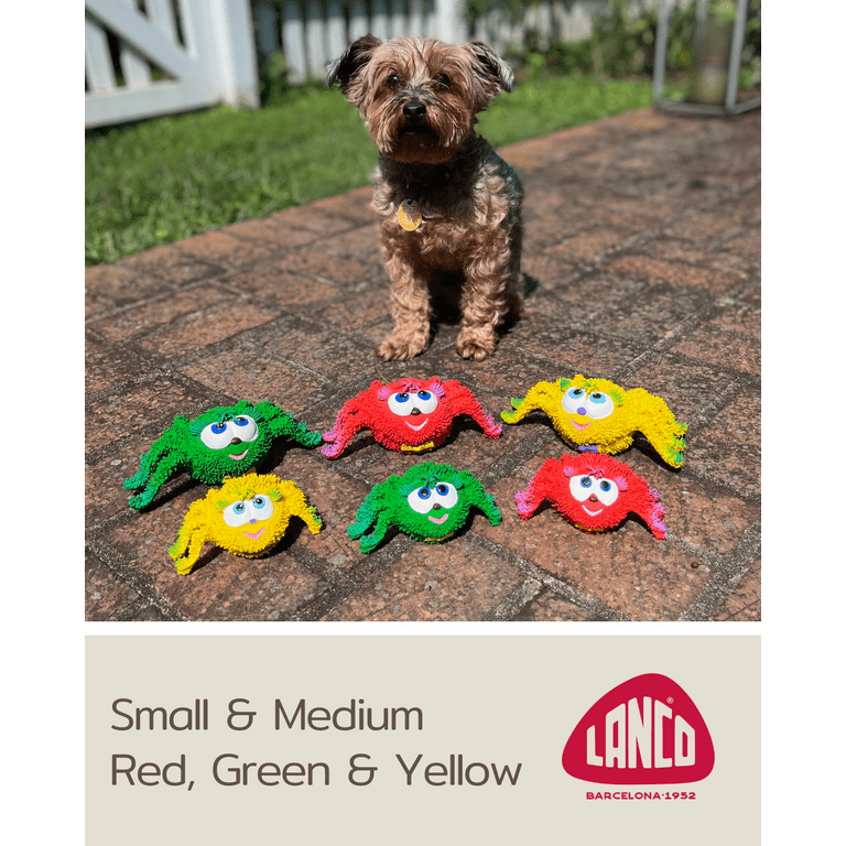 LANCO sensory caterpillar - squeaky dog toys - soft natural rubber