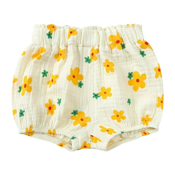 Akiihool Toddler Girl Clothes Girls Shorts Toddler Kids Shorts Girls Clothes (Yellow,9-12 Months)