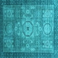 thumbnail image 1 of Ahgly Company Indoor Square Abstract Light Blue Modern Area Rugs, 8' Square, 1 of 4