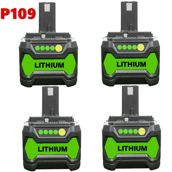 4Pack 8.0AH Battery For RYOBI P108 18V 18Volt One Plus High Capacity Lithium-ion P102 P104 P109