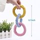 thumbnail image 3 of Paquete de 3 juguetes para masticar colgantes de tres anillos con gancho JAMW Sencillez, 3 of 5