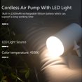 thumbnail image 2 of Electric Air Pump with 3 Nozzles LED Light Cordless Air Pump USB Rechargeable Portable Quick, 2 of 8