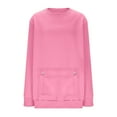thumbnail image 3 of Fall Fashion Outfits Clothes New Oversized Casual Sweatshirts for Women Long Sleeve Crewneck Pullover Tops Fall Comfy Outfits with Pocket Pinky XXL, 3 of 5