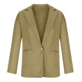 thumbnail image 3 of Women Workoffice Suit Button Down Fitted Outwear Solid Color Blazer Pockets Professional Overcoat Single Breasted Fashion Jacket V Neck Cardigan, 3 of 6