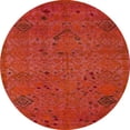thumbnail image 1 of Ahgly Company Indoor Round Abstract Red Abstract Area Rugs, 7' Round, 1 of 6
