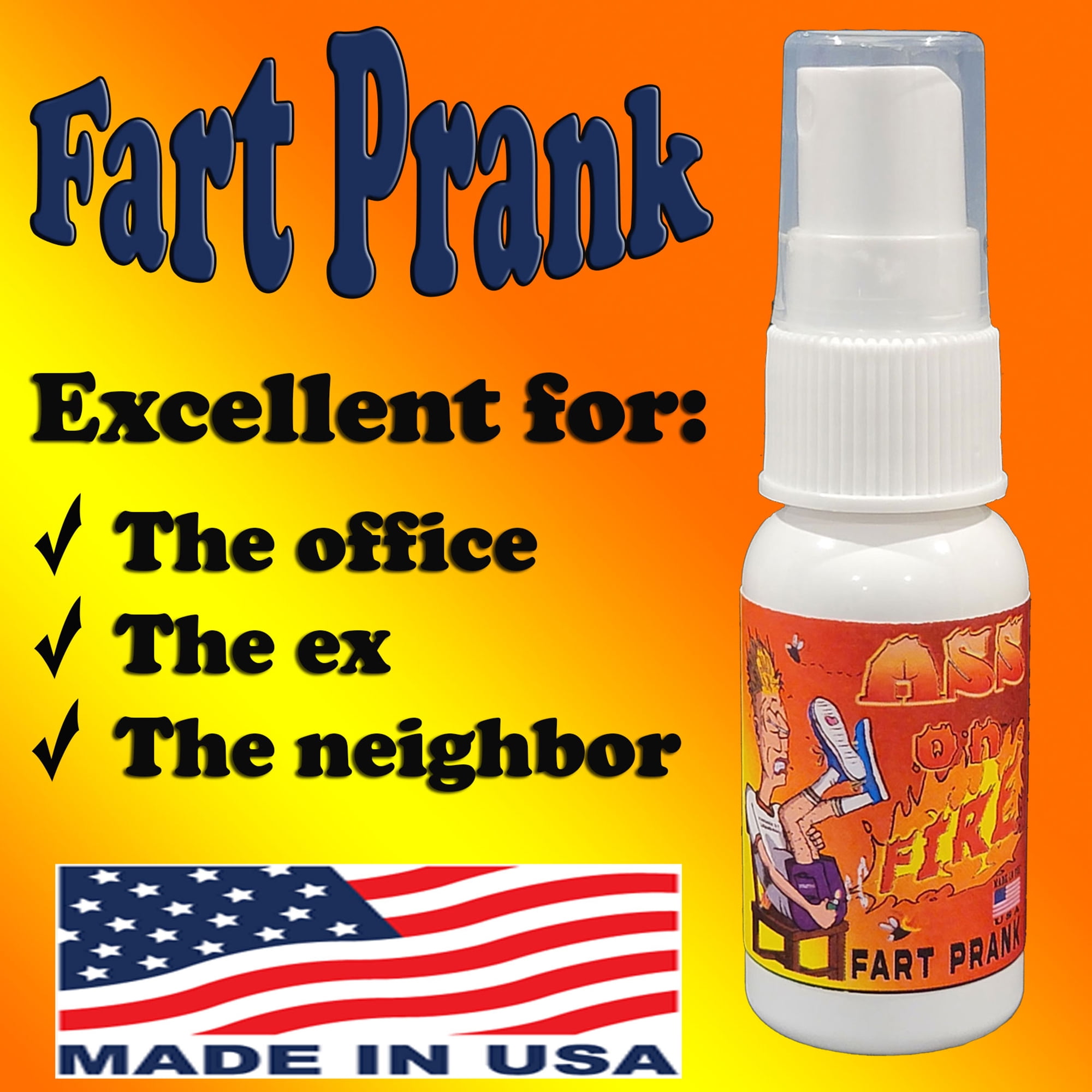 Ass On Fire: Prank Fart Spray, Gag Gift for Adults and Kids, Great For Pranks and A Good Laugh, Extra Strong Poop Spray, Non Toxic, Keep Out Of Reach From Children