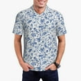 thumbnail image 1 of Saiise Rabbit And Butterfly Print Mens Golf Shirt Moisture Wicking Quick-Dry Print Performance Polo Shirts for Men-X-Large, 1 of 6