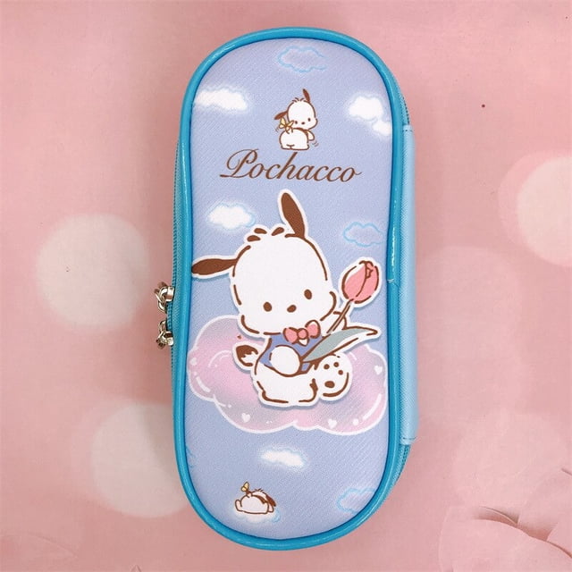 Sanrio-estuche de lápices de gran capacidad, bolsa Kawaii Hellokitty Cinnamoroll Melody, suministros escolares, papelería Fivean unisex