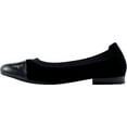 thumbnail image 3 of Women's David Tate Nicole Cap Toe Flat Black Suede/Patent/Synthetic 7 WW, 3 of 6