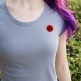 thumbnail image 2 of Anarchy Symbol Red Pinback Button Pin, 2 of 4