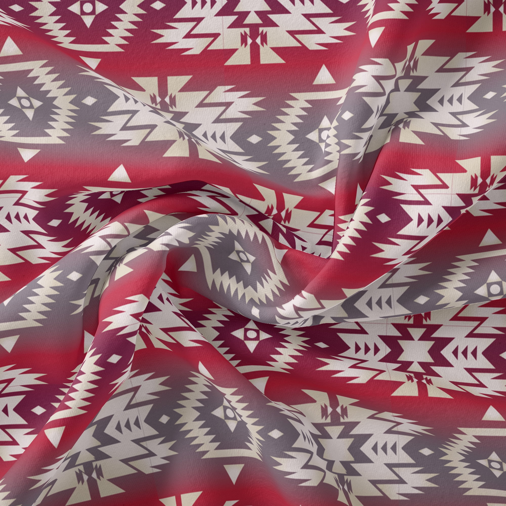 1 Yard 100% Cotton Southwest Magic, Red, 44" Wide for Quilting & Sewing by David Textiles