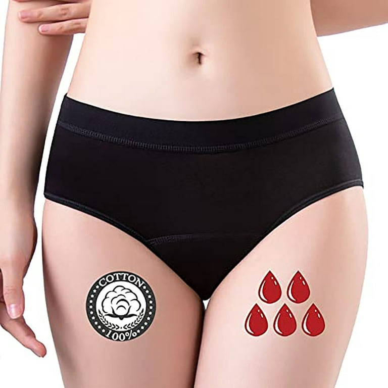 Protective Period Underwear for Teen Girls Leak Proof Cotton Panties 6-Pack