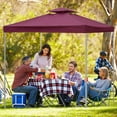 thumbnail image 3 of DAMAI 9.84Ftx9.84Ft Gazebo Replacement Canopy,2-Tier Top UV Cover,Gazebo Canopy Roof Sunshade Outdoor Cover Sunshade Patio Pavilion(Wine red,Top Only), 3 of 4