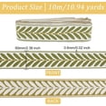 thumbnail image 2 of 10.9Yards Jacquard Ribbon Trim 2.4 Inch Leaf Pattern Jacquard Polyester Ribbons White Green Leaf Jacquard Woven Embroidery Trim for DIY Sewing Crafts Handmade Bag Belts Clothing Decoration for diy, 2 of 9