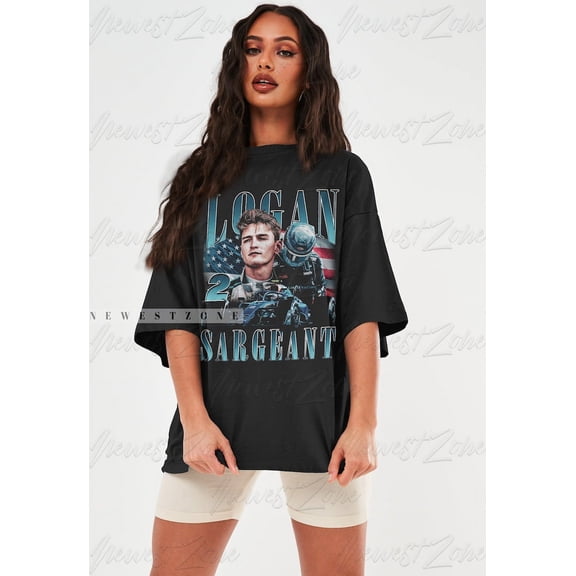 Logan Sargeant Vintage T-Shirt, Formula Racing Driver American Championship Shirt