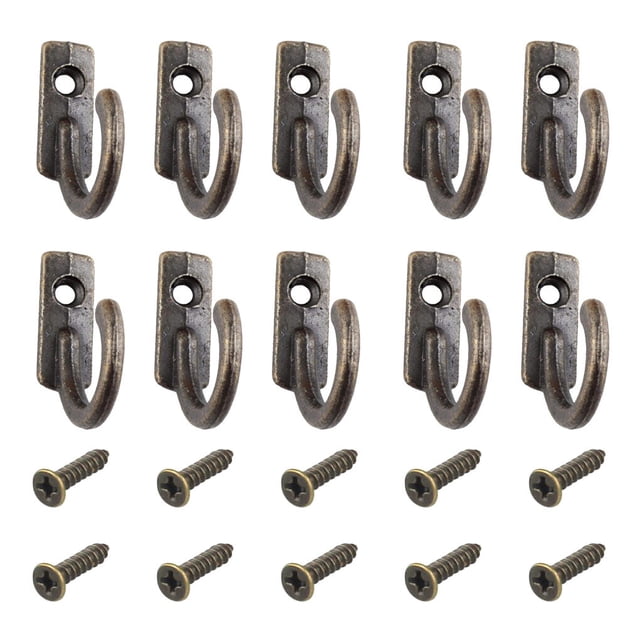 Billuyoard Ganchos colgantes Aleación de zinc Tornillos montados en la pared Ropa Toallas Perchas Kit Hogar Cocina Dormitorio Sala de estar Hotel Almacenamiento y organización del hogar color bronce
