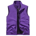 thumbnail image 2 of GrmtClth Men's Full Zip Stand Collar Sleeveless Vest Multi Secure Zipper Pockets Mesh Lined Breathable Outdoor Camping Walking Waistcoat Dark Purple 3XL, 2 of 9