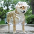 thumbnail image 2 of Chubasquero transparente para perros y cachorros, chaqueta impermeable con capucha para mascotas, ropa de PVC suave para perros pequeños, poncho de lluvia para cachorros, 2 of 4