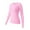 Pink, variant on Baberdicy Women's T-Shirts Women's Spring and Autumn Leisure Loose Fit Tight Elastic Solid Long Sleeve Round Neck T Shirt Top Womens Tops Beige
