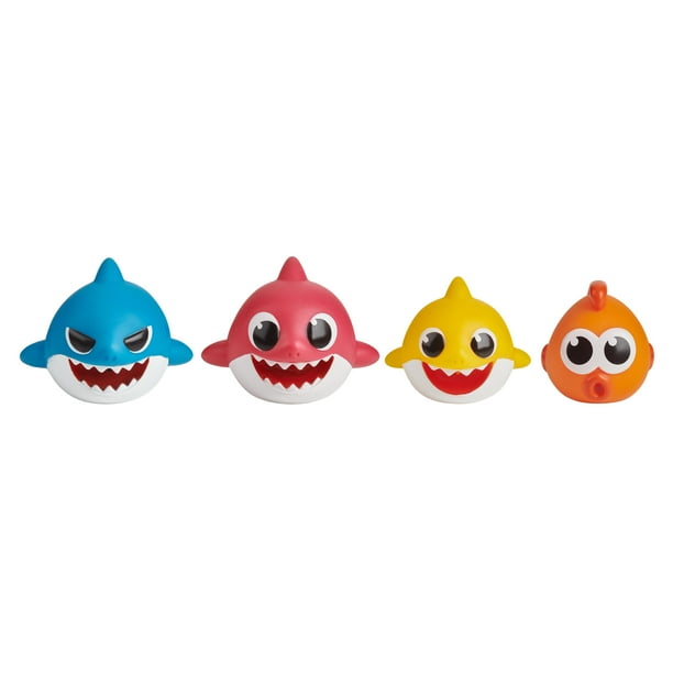 Pinkfong Baby Shark Bath Squirt Toy Set of 3 Bags Red Blue Yellow NEW SEALED
