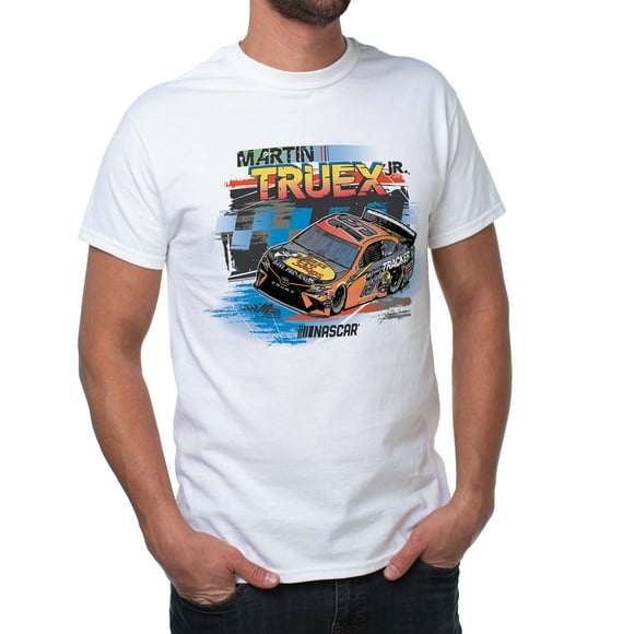 NASCAR T-Shirt Classique à Col Rond pour Hommes - Martin Truex Jr - 2 Blanc par DelSol pour Hommes - T-Shirt 1 Pce (m)