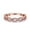 Rose, variant on Rose Tone, Simulated Cubic Zirconia Size-9 Half Eternity Infinity Ring Wedding Engagement Band 925 Sterling Silver