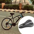 thumbnail image 3 of Cojín para asiento de bicicleta para hombre, repuesto cómodo para bicicleta, asiento de ciclismo suave y grueso Gris negro kusrkot Cubierta de asiento de bicicleta, 3 of 7
