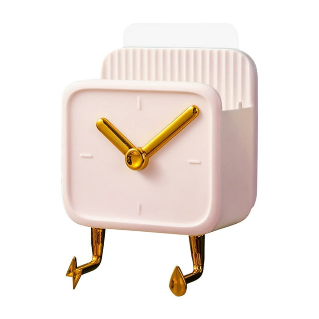 pitrice Wall-mounted Multi-functional Storage Box Holder Remote Controller Rack Household Stationery Organizer Accessories Bedroom White