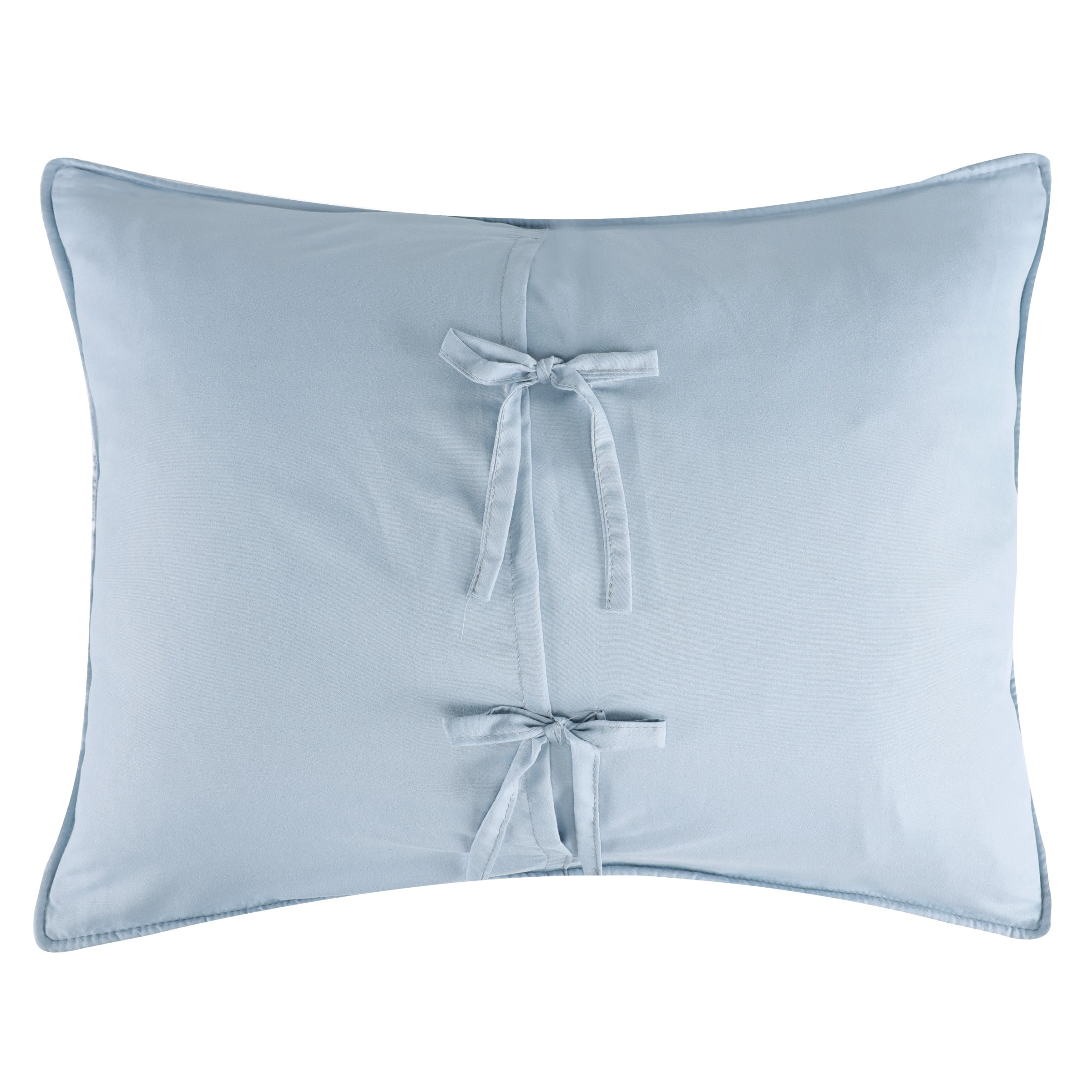 Greenland Home Fashions Patchwork Toile Blue Jacquard Woven Pillow Sham, Adult, King