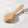 thumbnail image 3 of Short Handle Body Brush, Natural Bristles Wooden Bath Brush Shoulder Back Exfoliating Dry Brushing Skin Care, 3 of 5