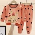 thumbnail image 2 of THDHVS Baby Boy Outfits,Toddler Outfits for Boys,Boys Girls Fall Winter Print Long Sleeve Round Neck Top Set Soft Loungewear Orange 2-3 Years, 2 of 4