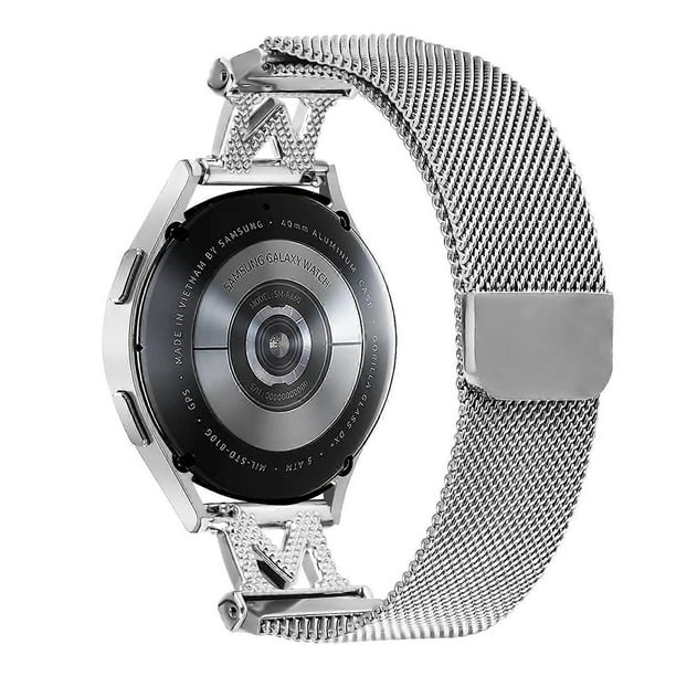 For GarminMove 3 Vivomove 3 Bands Stainless Steel M-Type Milanese Watch Band Silver Wrist Strap