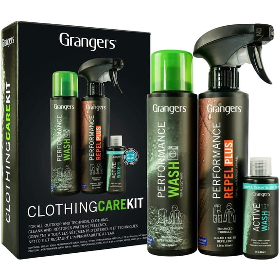 Grangers Outdoor Clothing Care Kit / Complete Cleaning and Waterproofing for Outerwear
