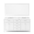 thumbnail image 2 of Water Creation Madison 72" Wood Double Bathroom Vanity in Pure White/Chrome, 2 of 6