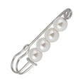 thumbnail image 1 of Grande Épingle à Perles Broche Châle Broche à Perles Broche à Revers Bijou (X1871 Blanc), 1 of 8