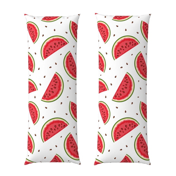 Balery Watermelon Funda Protectora para Almohada Corporal de Algodón Hipoalergénico con Cierre(55 x 21 pulgadas), Almohadas No Incluidas