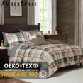 thumbnail image 5 of Amberspace Plaid Design 7-piece Bed in a Bag Comforter Set with Sheets,Khaki,Queen, 5 of 7