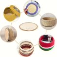 thumbnail image 7 of 10Pcs Wooden Basket Bottoms for Crocheting, 8" Crochet Basket Base Circle Blank Basket Weaving Supplies, Wooden Base for DIY Basket Craft Weaving Making Supplies, 7 of 7