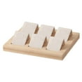 thumbnail image 1 of Maytalsory Rustic Wood Earring Card Holder with Tray for Jewelry Display Showcasing Collection 6 Pair Cream 1Set, 1 of 6