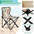 thumbnail image 4 of Outdoor Folding Chair 14.46x14.46x22.83 Inches, Camping Folding Chair Easy to Carry Ideal for Outdoor Picnics Camping Park Fishing Coral Roses Seamless, 4 of 8